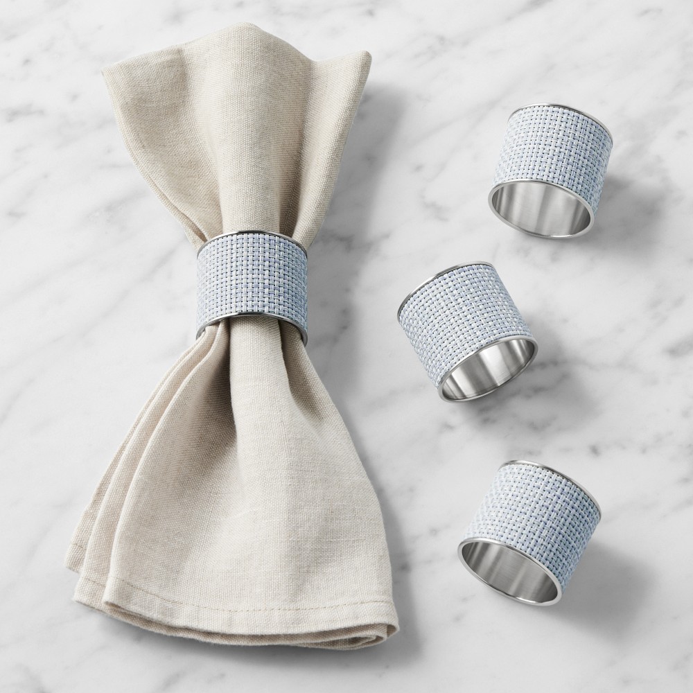 Basketweave Napkin Rings (Set of 4)