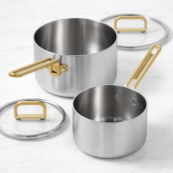 GreenPan™ Stanley Tucci™ Stainless-Steel 4-Piece Saucepan Set