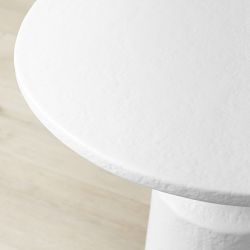 Matte White Accent Table (16")