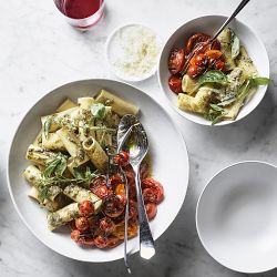 Cyprus Reactive Glaze Pasta Bowl Set with Serving Bowl