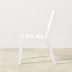 Larnaca Outdoor White Metal Dining Side Chair