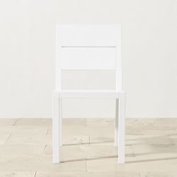 Larnaca Outdoor White Metal Dining Side Chair