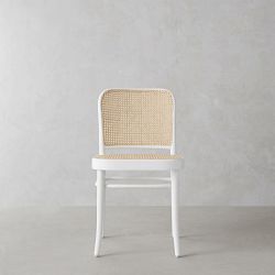 Ton 811 Caned Dining Side Chair, White