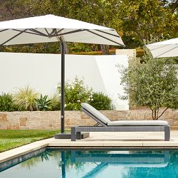 10' Square  Performance Cantilever Umbrella, Powder Coat Aluminum Finish