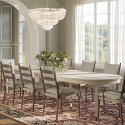Jonathan Charles Synodic Swedish Extendable Round Dining Table (44"-140")