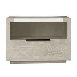El Dorado Nightstand, Top Shelf, Oak, Quartz, Bronze