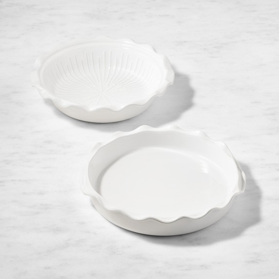 Emile Henry French Ceramic Bonjour Pie Dish | Williams Sonoma