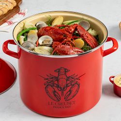 Le Creuset Enameled-Steel Lobster Stock Pot, 20-Qt., Carmin Red