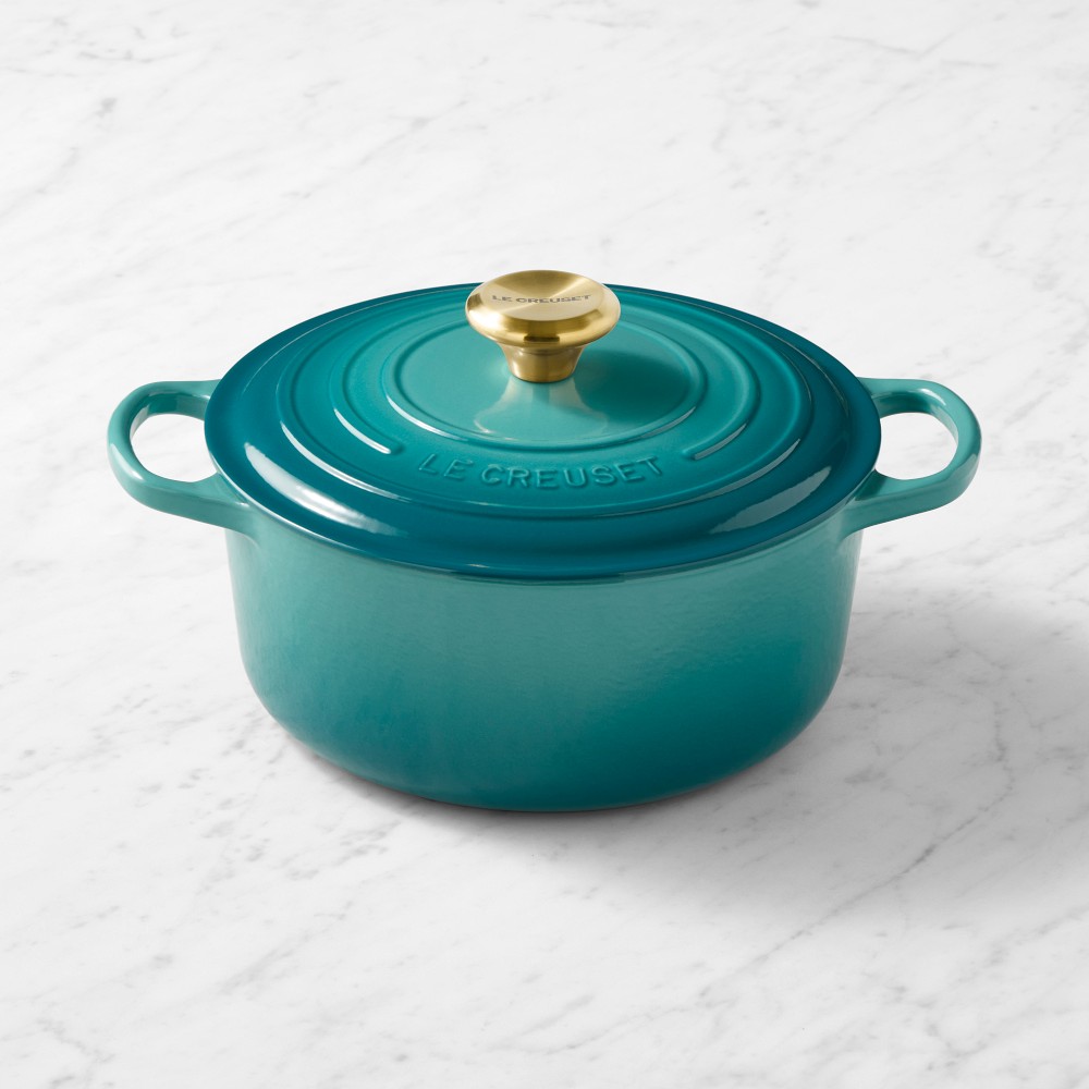 Le Creuset Signature Enameled Cast Iron Round Dutch Oven - 4 1/2-Qt., Riviera