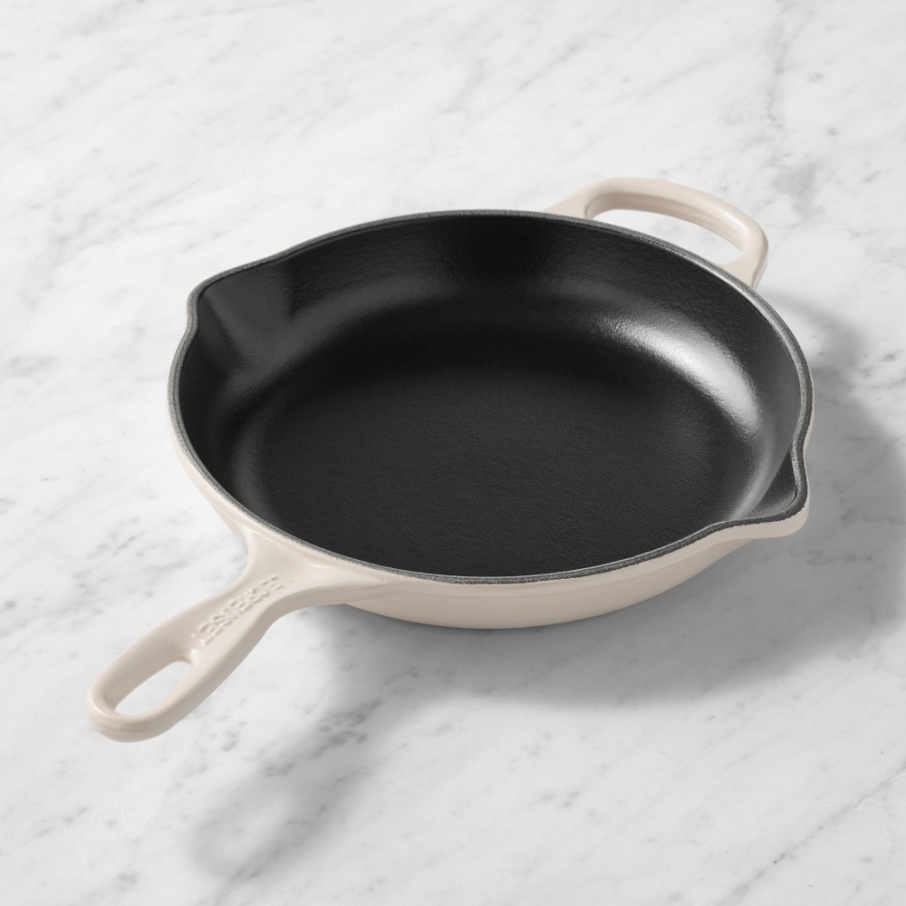 Le Creuset Signature Enameled Cast Iron Skillet Fry Pans - 9 1/2", Brioche