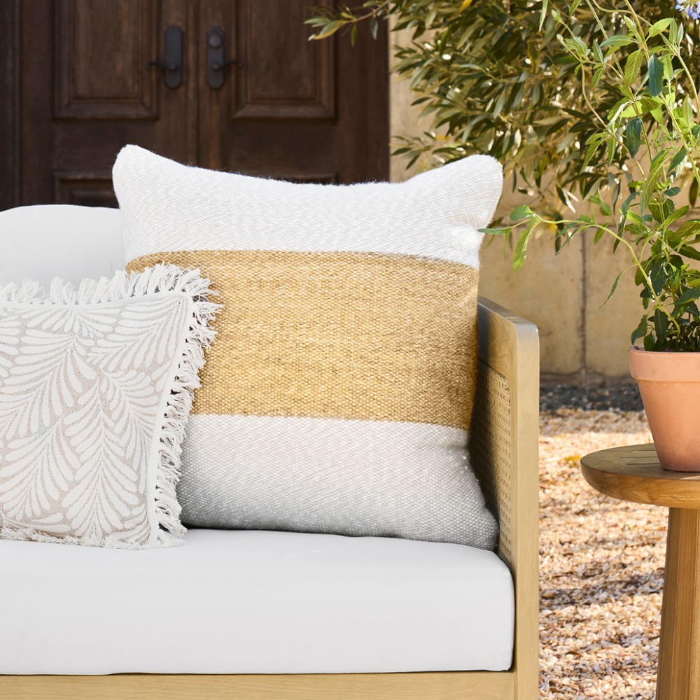 Center Stripe Outdoor Pillow Cover by Williams Sonoma Home