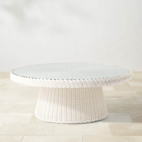 AERIN x Williams Sonoma Home East Hampton AWW Coffee Table (42"), White