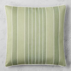 AERIN x Williams Sonoma Home Gatlin Stripe Outdoor Pillow Cover, 22" x 22", Green