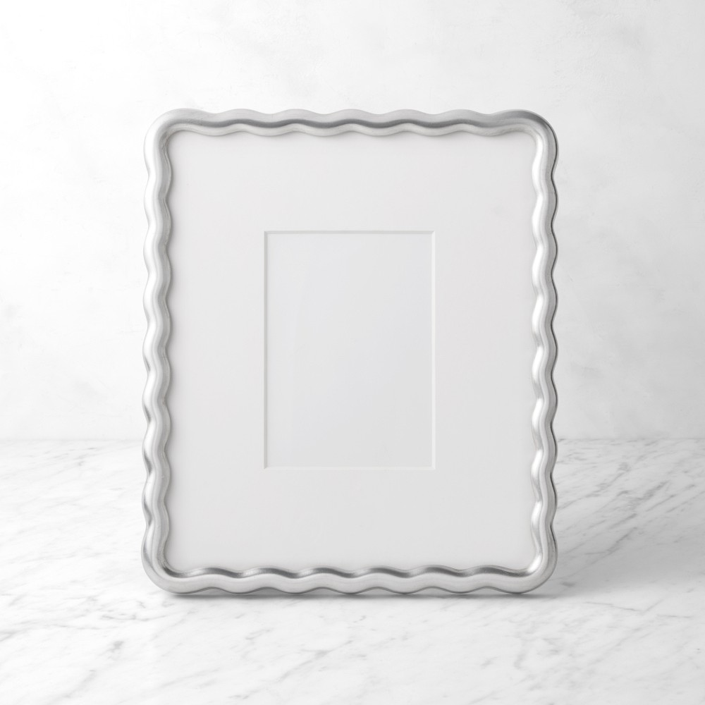 AERIN x Williams Sonoma Home Wave Gallery Picture Frames - 8" x 10", Silver Leaf