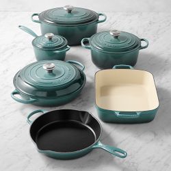 OPEN BOX: Le Creuset Signature Enameled Cast Iron 10-Piece Cookware Set, Ocean