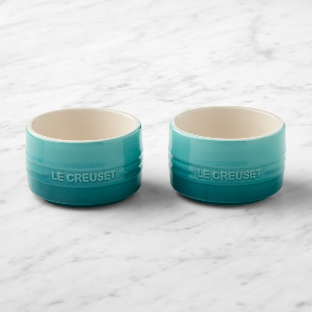 Le Creuset Stoneware Straight Wall Ramekin - Set of 2, Riviera