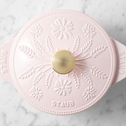Staub Enameled Cast Iron Floral Petite French Oven, 1 1/2-Qt.