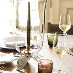 Josh Young x Williams Sonoma Home Lily Pad Hurricane Candle Holder