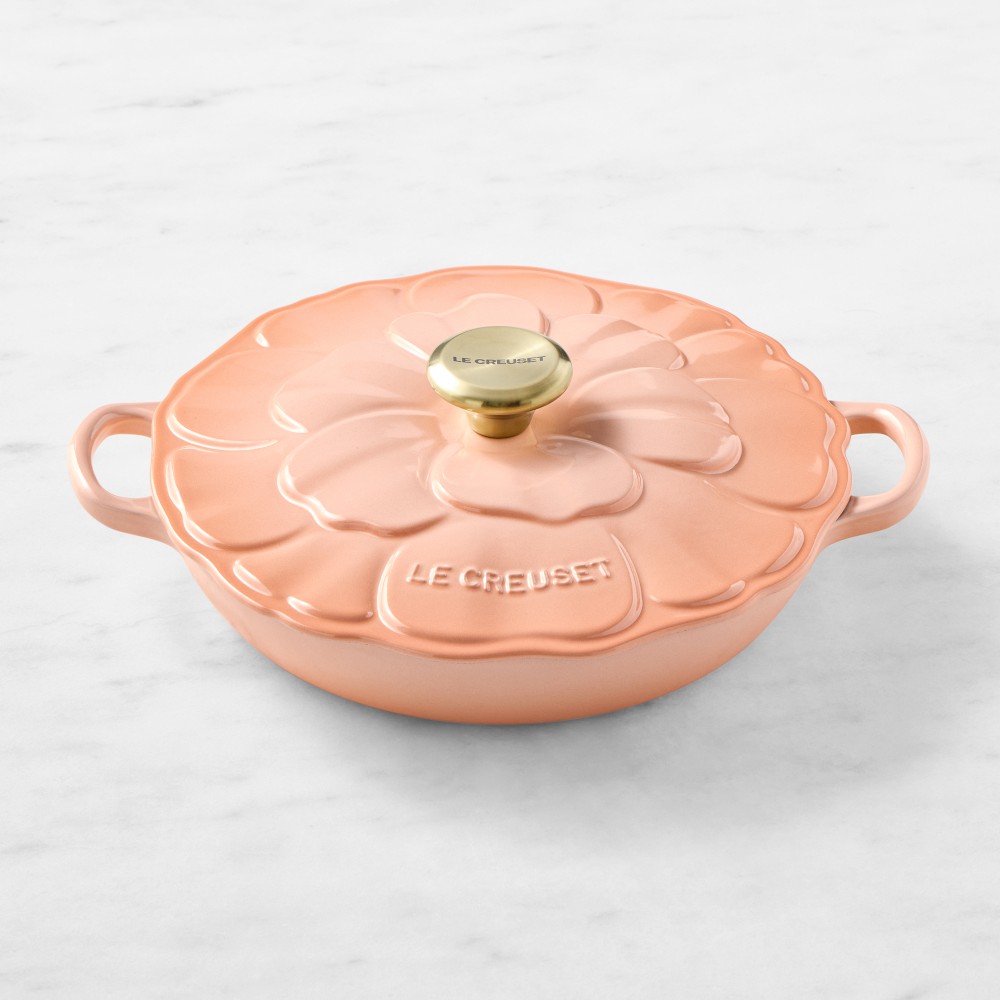 Le Creuset Enameled Cast Iron Petal Braiser, 2 1/4-Qt. - 2 1/4-Qt., Peche