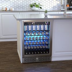 Vinoglow Backlit Undercounter Glass Beverage Cooler
