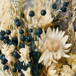 Dried &amp; Preserved Blue &amp; White Floral Bouquet