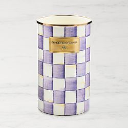 MacKenzie-Childs Violet Check Utensil Holder