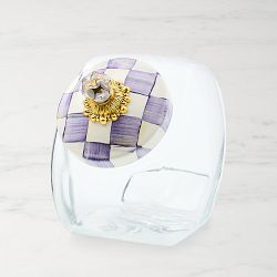 MacKenzie-Childs Sweets Jar with Violet Check Lid