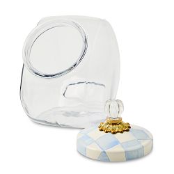 MacKenzie-Childs Cookie Jar with Sky Check Lid