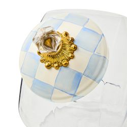 MacKenzie-Childs Cookie Jar with Sky Check Lid