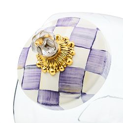 MacKenzie-Childs Sweets Jar with Violet Check Lid
