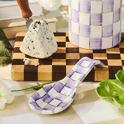 MacKenzie-Childs Violet Check Spoon Rest