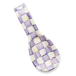 MacKenzie-Childs Violet Check Spoon Rest