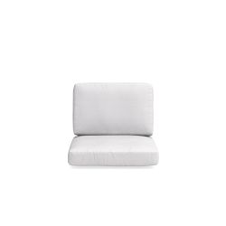 Larnaca Club Chair Cushion, Sunbrella Performance Canvas, White, Slipcover