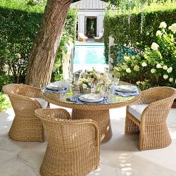 AERIN x Williams Sonoma Home East Hampton Dining Table &amp; Dining Chairs