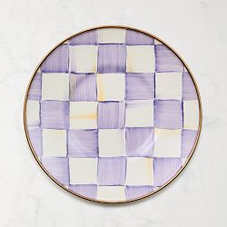MacKenzie-Childs Violet Check Saucer