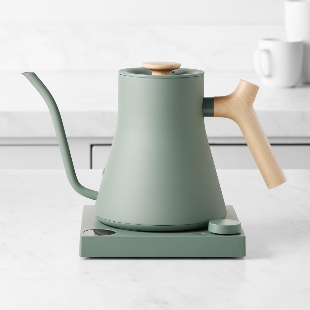 Fellow Stagg EKG Pro Electric Pour-Over Kettle - Smoke Green with Maple Wood Handle