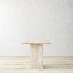 Ortega Travertine Side Table (20")