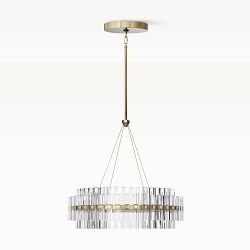 Phoebe Round LED Crystal Chandelier, 30"