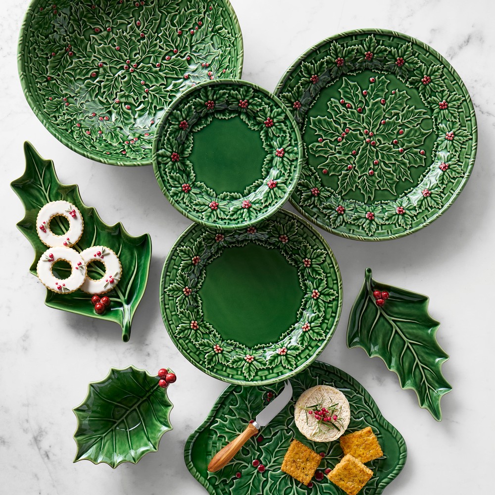 Bordallo Pinheiro Holly Dinnerware Collection | Williams Sonoma