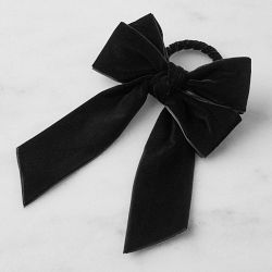 Velvet Bow Napkin Rings, Set of 4