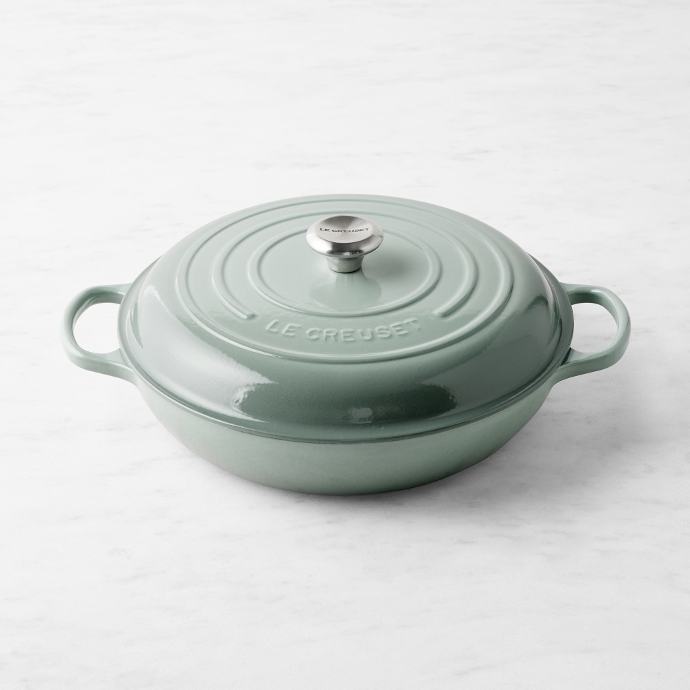 Le Creuset Signature Enameled Cast Iron Braiser - 5-Qt., Sea Salt
