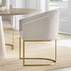 Bradley Upholstered Curved Back Dining Armchair