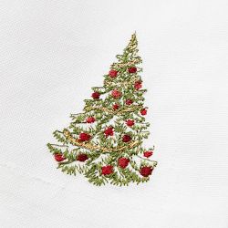 Embroidered Holiday Napkins, Set of 4