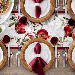 Autumn Harvest Table Runner, Pomegranate