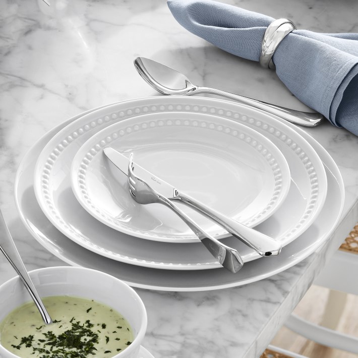 Pillivuyt Beaded Coupe Dinner Plates | Williams Sonoma