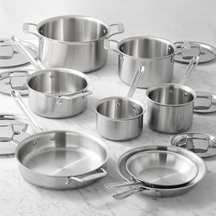 All-Clad d5 Brushed Stainless-Steel 14-Piece Cookware Set