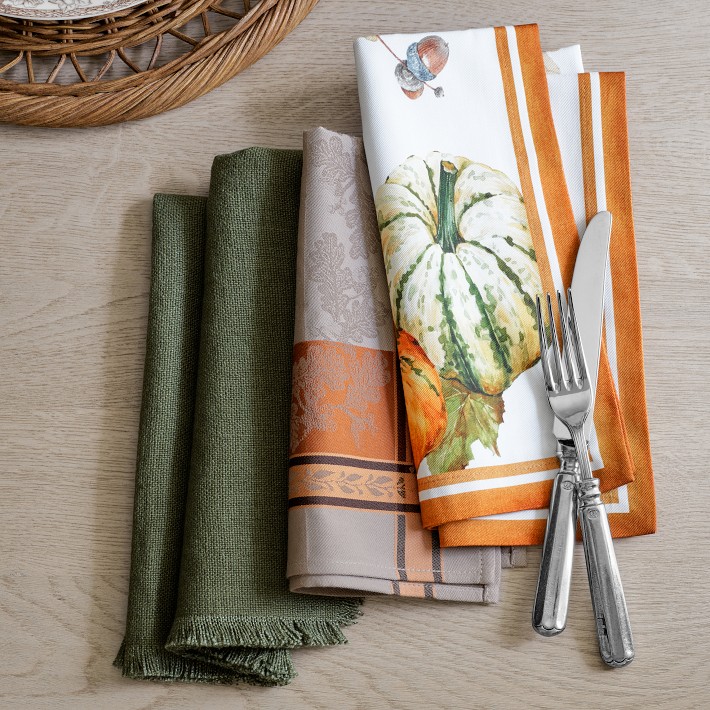 WILLIAMS-SONOMA 布ナプキン4枚セット Bridgerton x Williams Sonoma Napkins, Set of 4 | Williams Sonoma