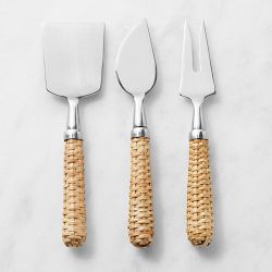 Light Woven Cheese Knives, Set of 3
