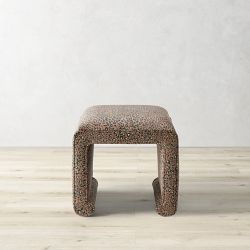 Pink and Green Leopard Stool (20")