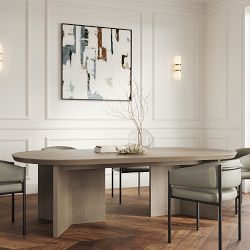 Dietrich Elliptical Dining Height Communal Table (96"-144")